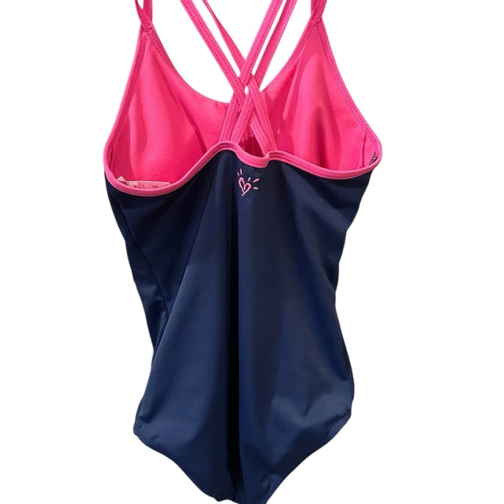 Justice One Piece Swimsuit with Love 💗 Design EUC